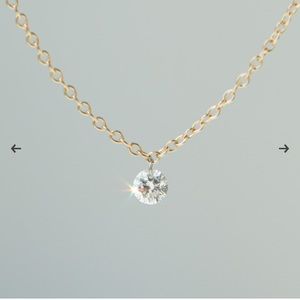 Catbird diamond pinprick necklace, 14k yellow gold